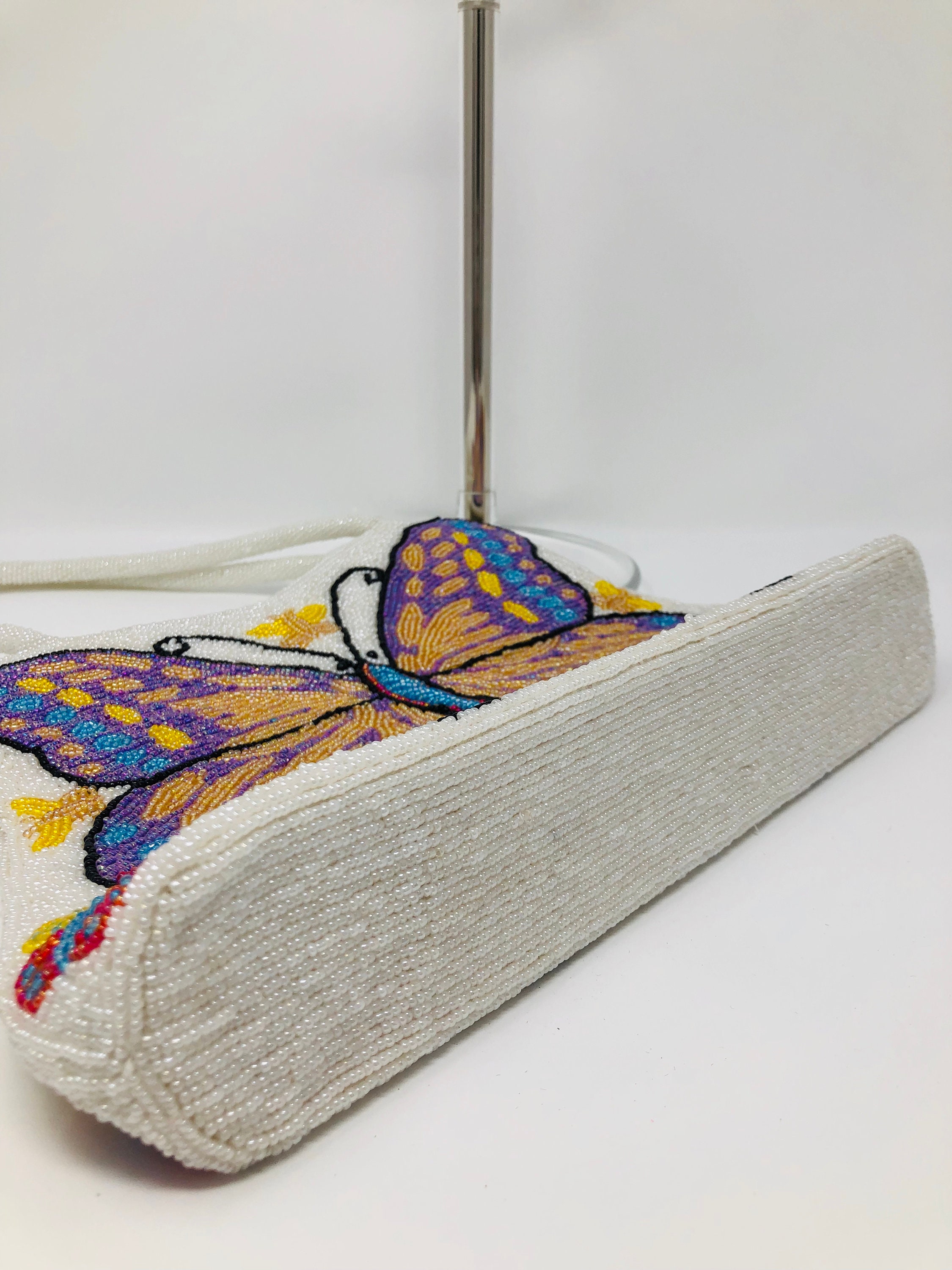 Retro Beaded Butterfly Purse // Fully Beaded Novelty Bag // Etsy Denmark