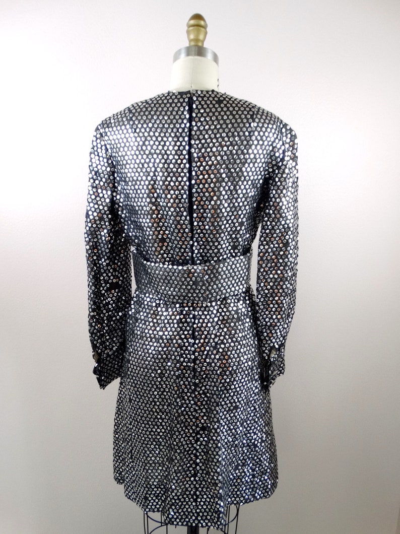 Old Hollywood Glam Sequin Dress // Mirror Silver Sequined image 4