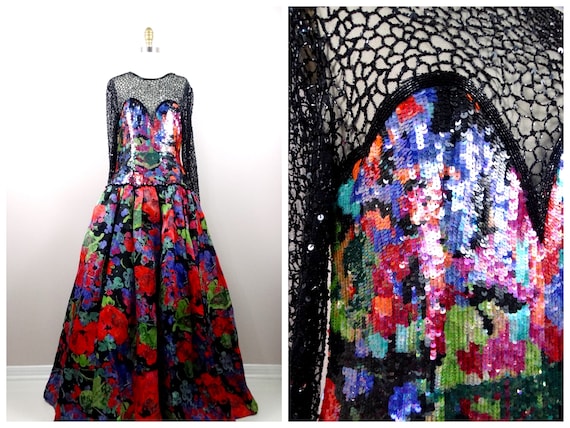 Naeem Khan Beaded Haute Couture Ballgown // Vinta… - image 10