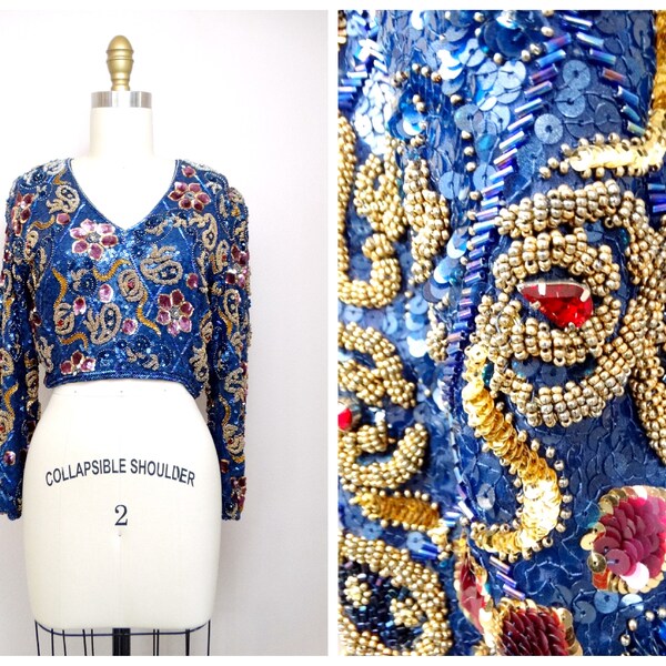 Oversized Rhinestone NYC Crop Top main image 0