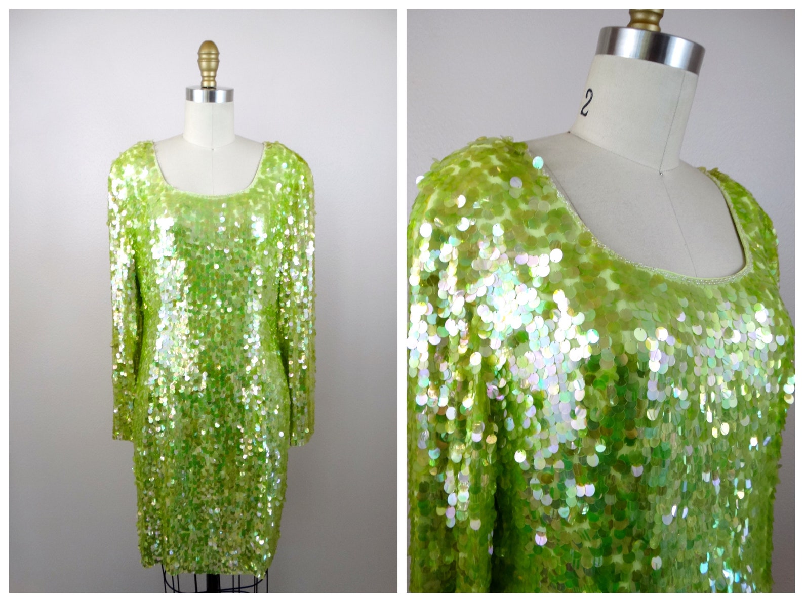 Lime Green Sequin Party Dress / Pastel Green Cocktail Dress / - Etsy UK