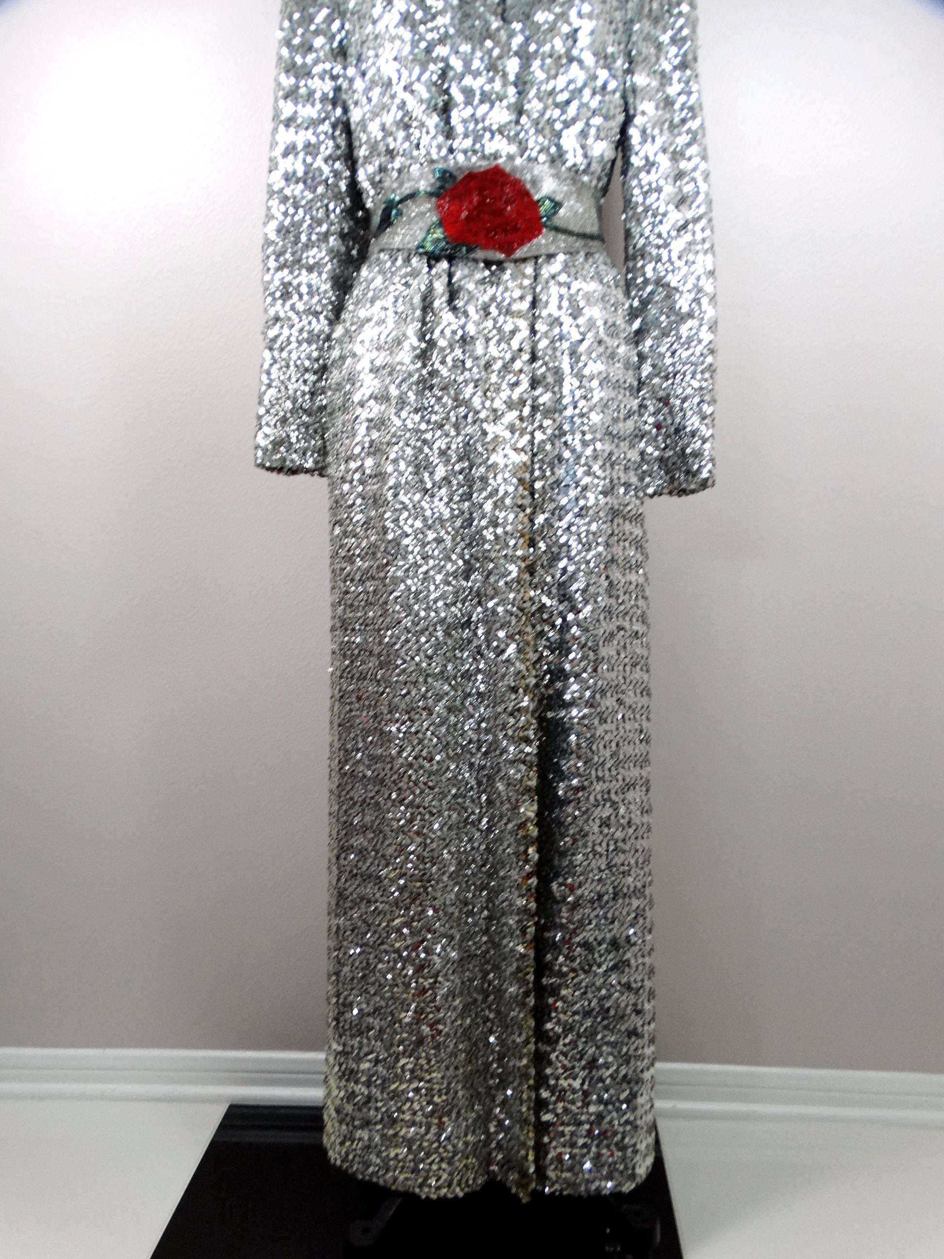 silver coat dress Crystal Embellished Metallic Bandage Midi Dress - Silver