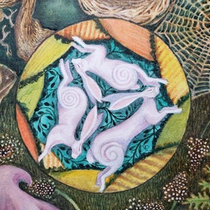 Hare original painting was hand-painted in watercolours by Michelle Martin one-off artwork