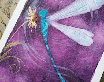 Bookmark hand-painted damselfly for the bookworm in your life