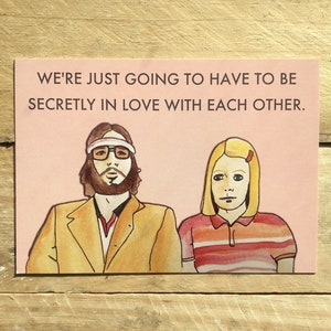 Royal Tenenbaums Richie & Margot Rushmore Valentines Day Wes Anderson Postcard