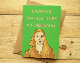 Wes Anderson Greetings Card The Royal Tenenbaums Margot Gwyneth Paltrow Film Art Bill Murray Free UK Postage