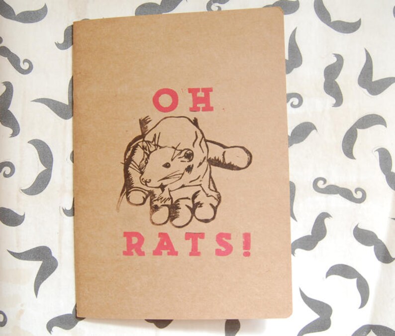 Oh Rats Plain A4 Blank Book Animal Notebook Rat Sketchbook Etsy