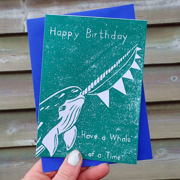 Narwhal Card - Etsy UK