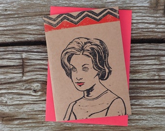 Audrey Horne - Twin Peaks Handmade Card The Black Lodge Envío gratuito al Reino Unido