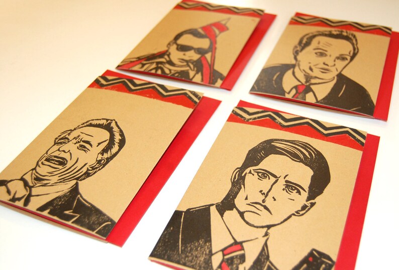 Leland Palmer Twin Peaks Handmade Card The Black Lodge Free Postage to UK zdjęcie 2