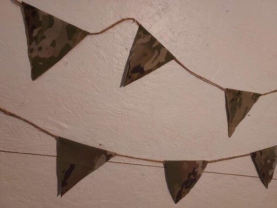 camo pennant, camo bunting, camouflage pennant, hunting pennant, camo ...