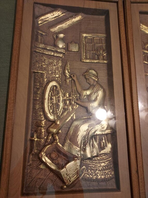 Vintage Bronze Pictures Collectibles by NeedleintheThread Catch My Party