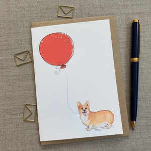 Carte de voeux d'anniversaire Corgi pour amoureux des chiens, carte Corgi