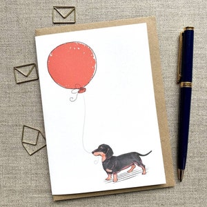 Dachshund birthday greetings card for dog lover, Dachshund card