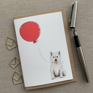 Cartão de felicitações de aniversário do Westie para amantes de cães, cartão do Westie