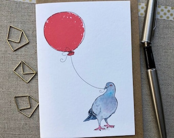 Cartão de aniversário de pombo: cartão de felicitações para amantes de animais