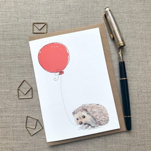 Carte de voeux d'anniversaire hérisson pour les amoureux des animaux, carte hérisson