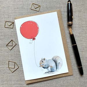 Squirrel Birthday greetings Card for animal lovers, Squirrel Card