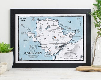 Map of Anglesey Print