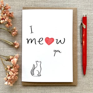 Tarjeta de feliz San Valentín, tarjeta del Día de la Madre, tarjeta del Día del Padre, tarjeta de cumpleaños, tarjeta de gato