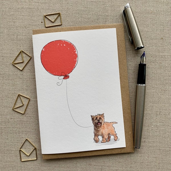 Cairn Terrier birthday greetings card for dog lover, Cairn Terrier Card