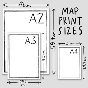 Puede incluir: Un diagrama que muestra los tama&ntilde;os est&aacute;ndar de papel A2, A3 y A4 en cent&iacute;metros. El papel A2 mide 42 cm por 59,4 cm, el papel A3 mide 29,7 cm por 42 cm y el papel A4 mide 21 cm por 29,7 cm.
