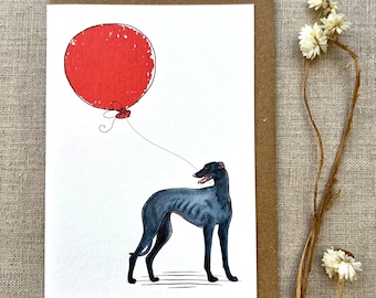 Greyhound Birthday Card: Dog Lover Greetings Card
