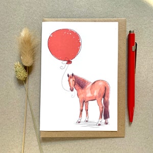 Chestnut Horse Birthday Greetings Card For Horse Lover, horse card