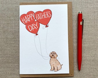 Cockapoo Father's Day Card for dog lover