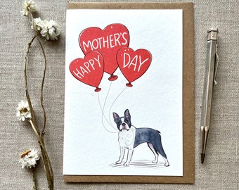 Boston Terrier Mother's Day card
