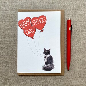 Tuxedo Cat Father's Day Card