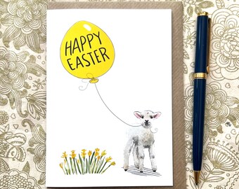 Easter Lamb card for animal lover 