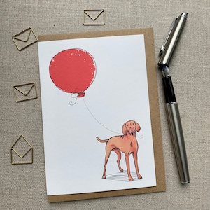 Carte de voeux d'anniversaire en Vizsla hongroise pour amoureux des chiens, Carte Vizsla hongroise