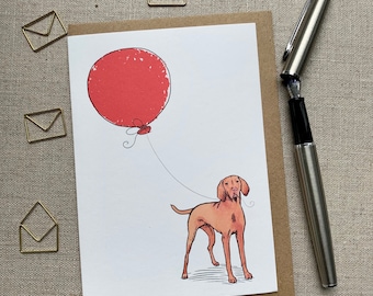 Cartão de aniversário Vizsla húngaro: Saudações para amantes de cães