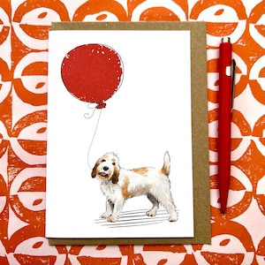 Carte de voeux d'anniversaire Grand basset griffon vendéen pour amoureux des chiens, carte de grand basset griffon vendéen basset griffon vendéen