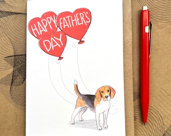 Beagle Father's Day Card for dog lover