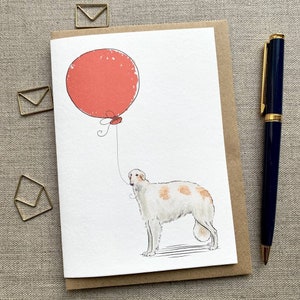 Borzoi-verjaardagskaart voor hondenliefhebber, Borzoi-kaart