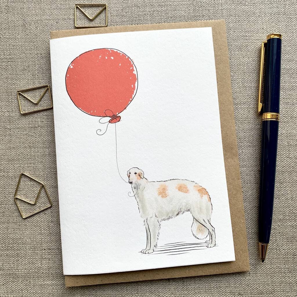 ボルゾイ　アートプリント　額装済 Borzoi art - Etsy 日本