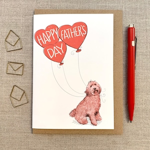 Carte Labradoodle pour la fête des pères pour les amoureux des chiens