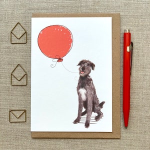 Schotse Deerhound-verjaardagskaart voor hondenliefhebber, Schotse Deerhound-kaart