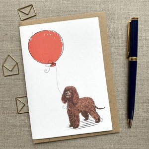 Biglietto di auguri di compleanno Irish Water Spaniel, biglietto di auguri Irish Water Spaniel