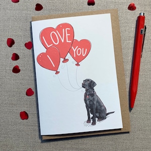 Tarjeta de San Valentín "Te amo Labrador"