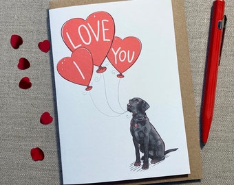 Labrador I love You Valentine’s card