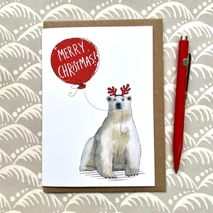 Eisbär-Weihnachtskarte