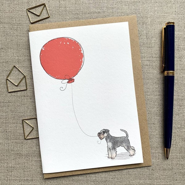 Carte de voeux d'anniversaire Schnauzer pour amoureux des chiens, carte Schnauzer