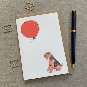 Cartão de felicitações de aniversário para Welsh Terrier para amantes de cães, Welsh Terrier