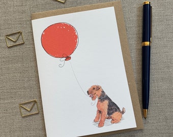 Welsh Terrier Birthday Greetings Card For Dog Lover, Welsh terrier