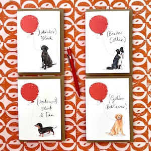 Cartão de aniversário de cachorro para amantes de cachorro, cartão de cachorro