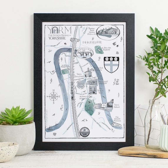 Map of Yarm Print
