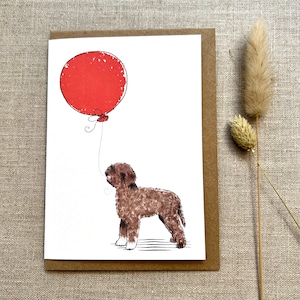 Lagotto Romagnolo birthday greetings card for dog lover, Lagotto Romagnolo Card